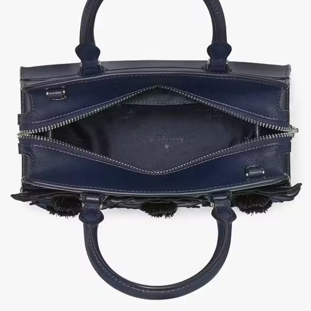 💙🔹️ Kate Spade🔹️ Madison Embroidered Floral Small Satchel IN Blue [ Sold Out] - Picture 4 of 12